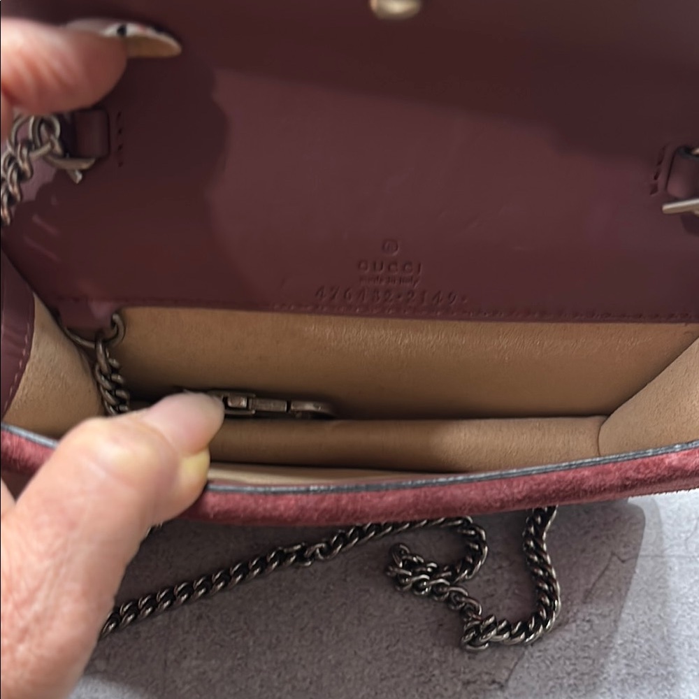 Gucci GG Supreme Monogram Mini Dionysus BLOOM Canvas/suede Shoulder/crossbody/ - Picture 6 of 13